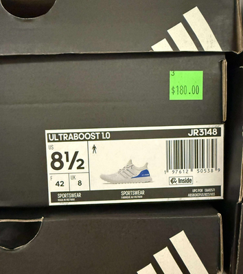 SIZE 8.5 MENS - Adidas Ultra Boost 1.0 Grey Blue JR3148 BRAND NEW