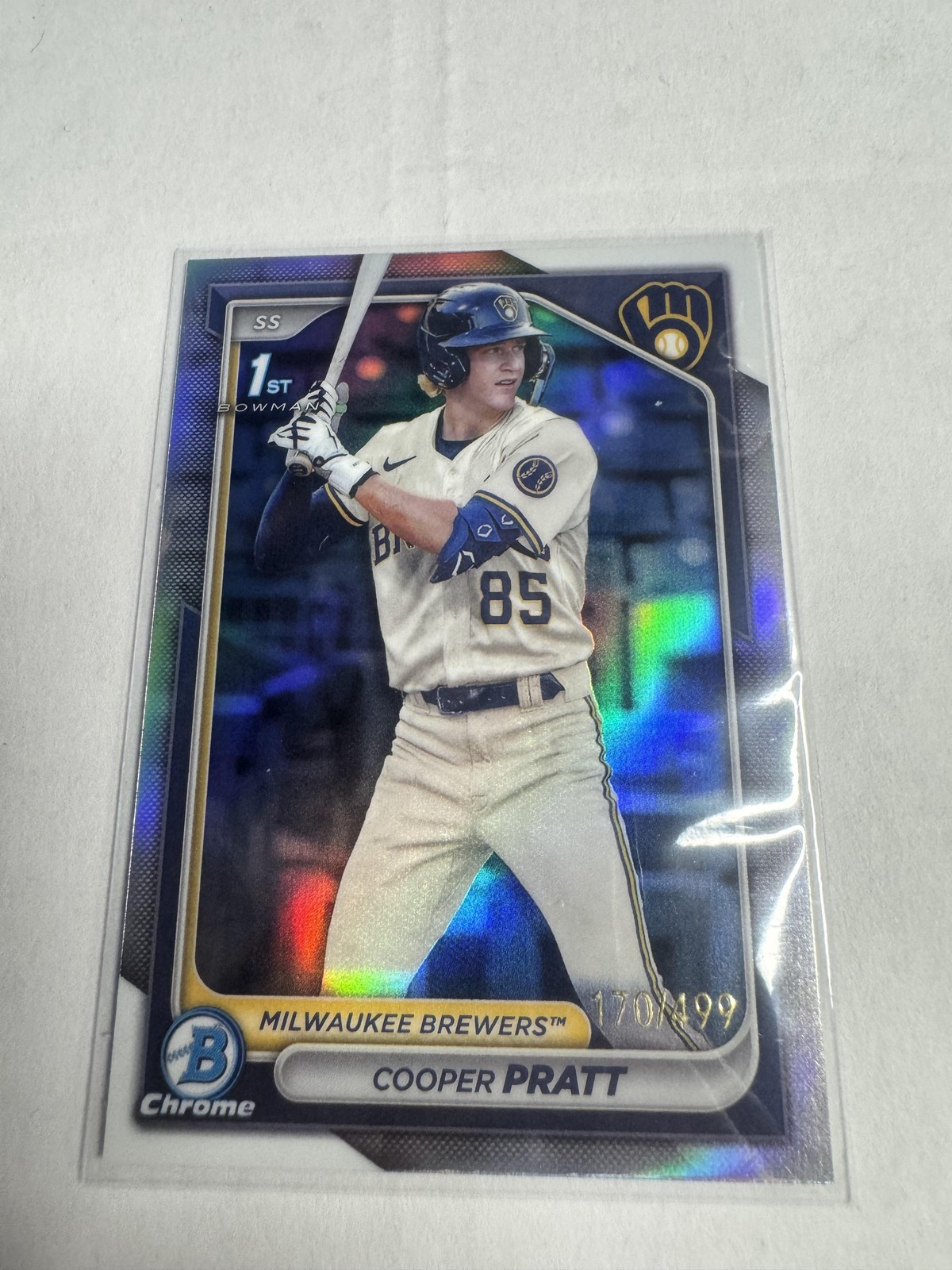2024 Bowman #BCP-137 Cooper Pratt Chrome Prospects Refractors #/499