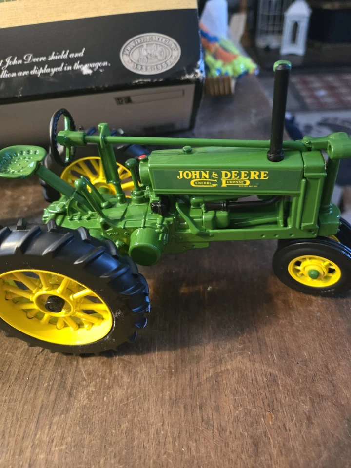 W.R CASE JOHN DEERE "B" tractor y vagón con un cuchillo de canoa Foto 2 de 4