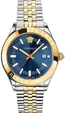 Versace VEVK00520 Hellenyium silver blue gold Stainless Steel Men's Watch NEW