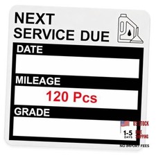 Static Cling Oil Change Stickers for Windshield, 120 Pcs 2x2 Inches No Glue No