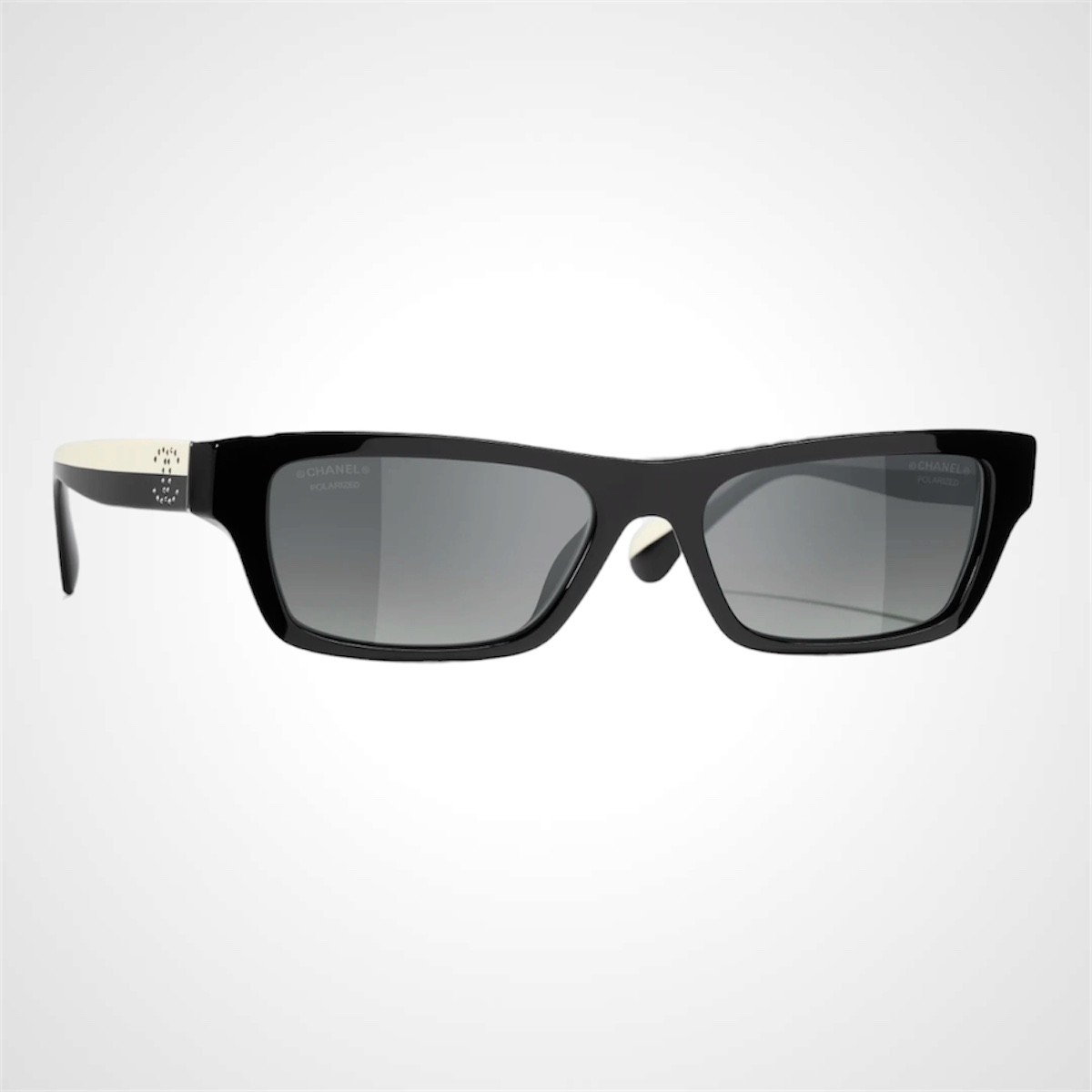 New CHANEL Sunglasses Black Polarized Acetate Strass Crystal  display picture 2