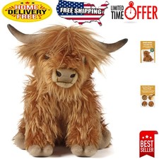 9'' Highland Cow Stuffed Animal with Educational Facts - Cuddle  Learn