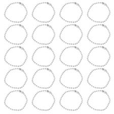 50Pcs 5 Inch Ball Bead Chain, Metal Ball Chain for Keychain,Silver
