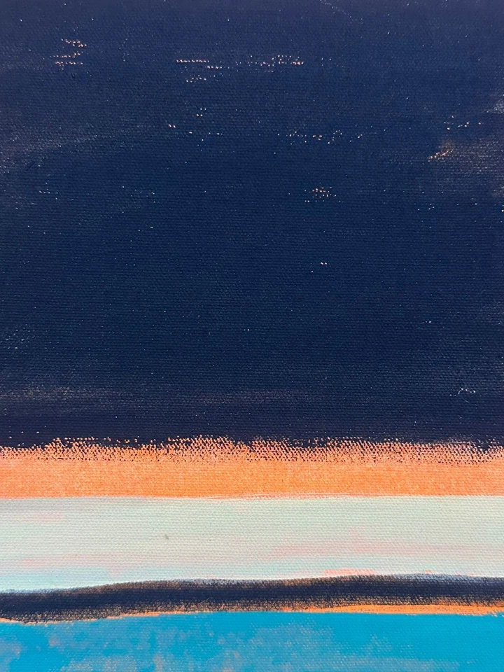 Pintura a óleo sobre tela MARK ROTHKO, vintage carimbada assinada - Imagem 3 de 4