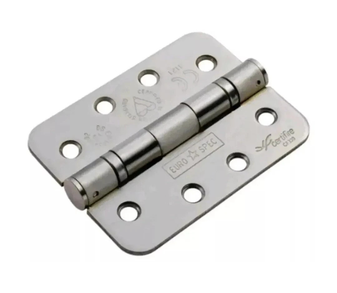 3 Pack Eurospec Grade 13 Ball Bearing FD30 Door Hinges In Stainless Steel