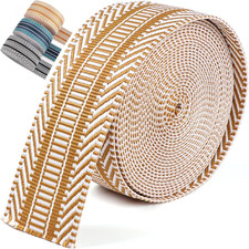 Khaki 2 Inch Webbing Webbing - 6 Yards Polycotton Webbing 2" Upholstery Webbing