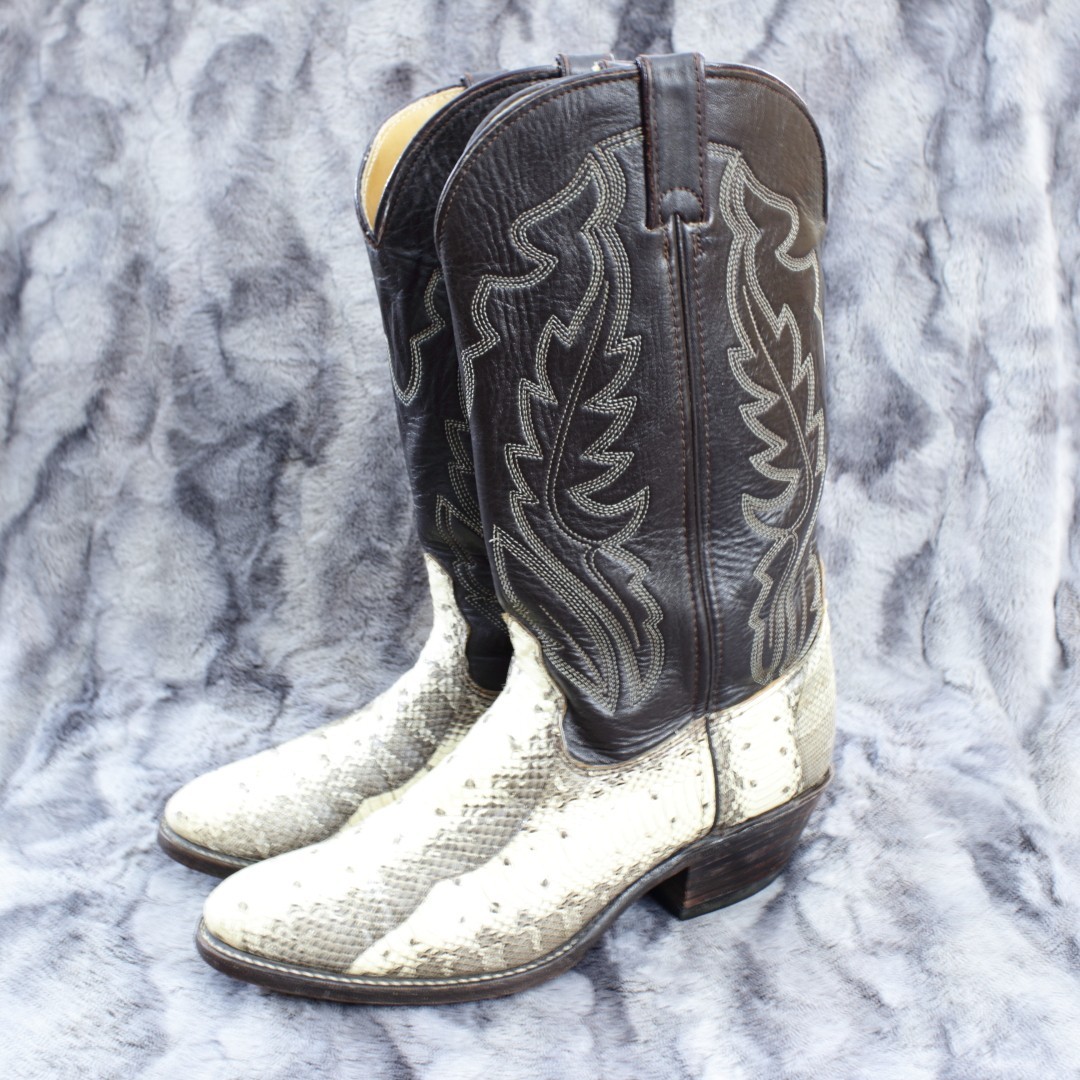 DOUBLE H Exotic Python Western Cowboy Boot Men's … - image 6