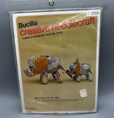 Bucilla Needlcraft Jumbo & Peanuts Patchwork Hug-Me-Toys Kit 2150 Elephant