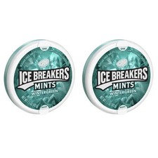 Ice Breakers Wintergreen Sugar Free Mints 1.5 oz 2 Pack NEW Limited Edition