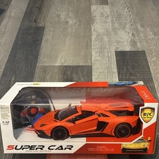 Super Car 1:12 RC Remote Control Car w/ Controller 27MHz Orange Open Door