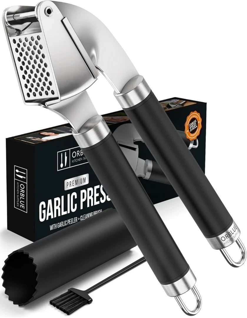 Prensa de Ajo Acero Inoxidable Profesional, Tritura y Pica Fácil, Antióxido