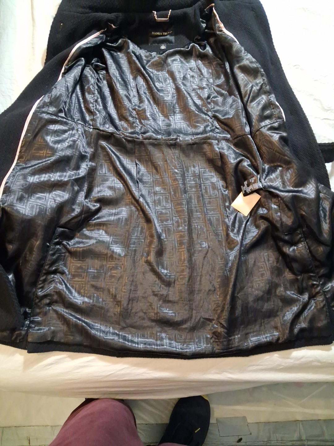 Ivanka Trump Women's Wool Blend Military Style Coat Size 2 Black Belted image 7