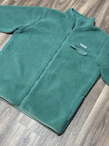 COLUMBIA PERFORMANCE OUTDOOR SHERPA MAGLIONE GIACCA VERDE TAGLIA L-XL UOMO - Foto 2 di 8