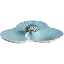 Certified International Beach Cottage 3 Part Shell Shaped Dish 10069957