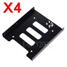 4pc 2.5" to 3.5" Bay SSD Metal Hard Drive HDD Mounting Bracket Adapter Dock Tray