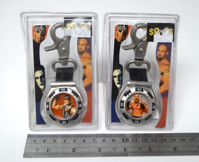 #ad #ad RARE 1990s NOS NWO WCW Hulk Hogan AND Goldberg Clip Watches NEED BATTERY AS IS $29.99