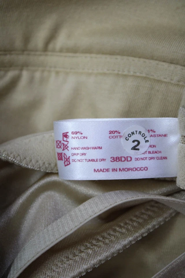 Conjunto de sujetador Panache con correa de espagueti texturizada con cierre ajustable para mujer negro desnudo 38DD Foto 4 de 4