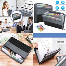 US 1 13-Pocket Accordion Document Organizer Expanding File Folder Sticky Label