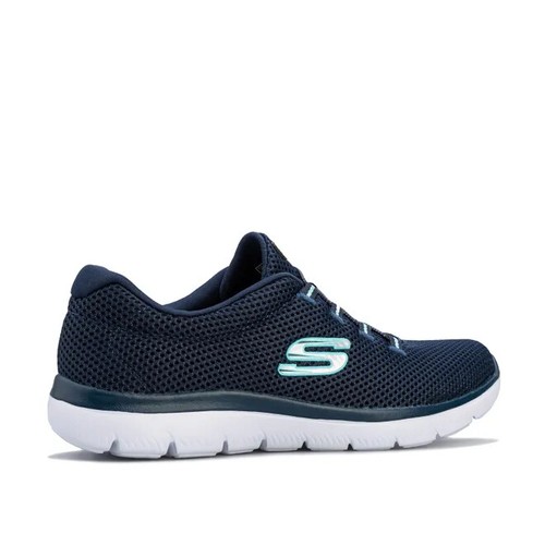 ZAPATOS DE MUJER SKECHERS AZULES DIBUJANTES SEÑORA ESPUMA VISCOELÁSTICA ENTRENADORES PARA CAMINAR - Imagen 9 de 12