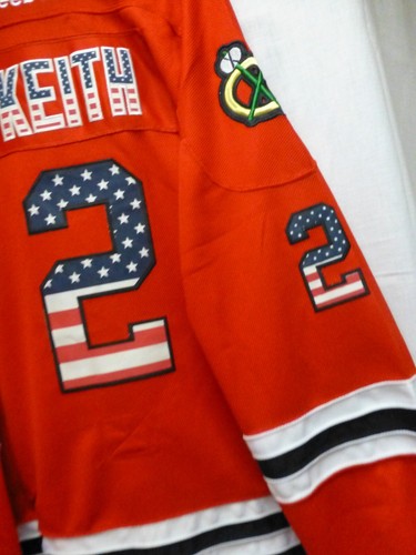 Reebok CCM Duncan Keith Chicago Blackhawks Jersey Patriotic Stitched Sz 3XL - Picture 3 of 6
