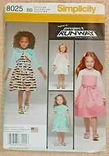 Simplicity Project Runway Pattern 8025 Toddler Child Dress & Bolero UNCUT (H)