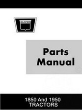 Oliver 1850 and 1950 Tractor Parts Catalog Manual