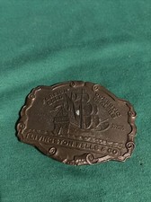Vintage Livingston Wells  Co. Foreign Gold and Domestic Dealers Belt Buckle