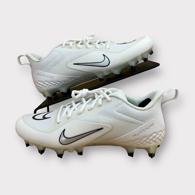 Nike Alpha Huarache 8 Pro 'White Silver ' Men's Sz 8 Lacrosse