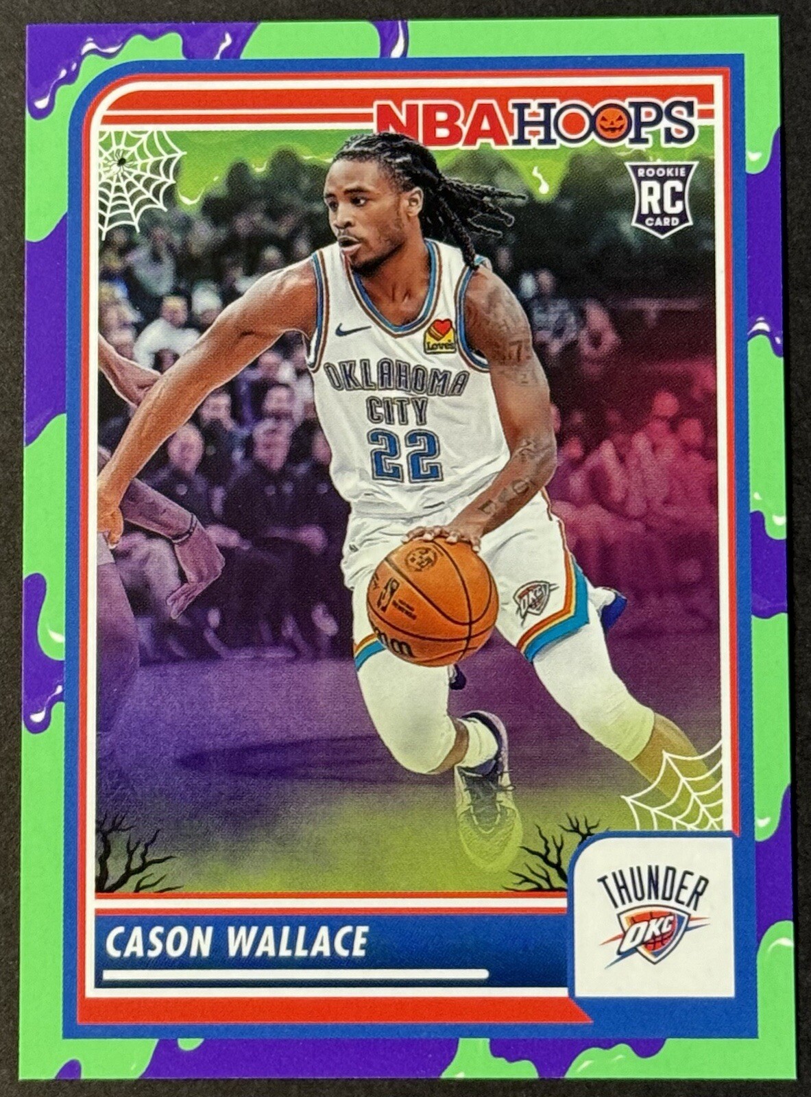 2023-24 Panini Haunted Hoops Slime Parallel #76 Cason Wallace Thunder
