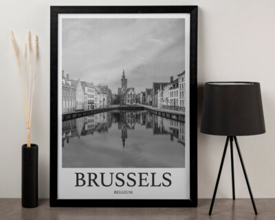 (Laminated) Brussels Travel Poster Print Wall Art | eBay Australia