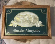 RARE! Almaden Vineyards Winery Wine Bar Sign  19.5” x 13.5” Vintage
