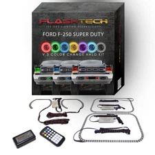 RGB Angel Eye LED Halo kit & Remote for 01-04 Ford F-250 Headlight & Fog Lights