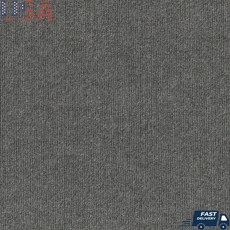 Waterproof Indoor Outdoor Carpet Tile Peel Stick Self Adhesive 16 Pcs Gray  