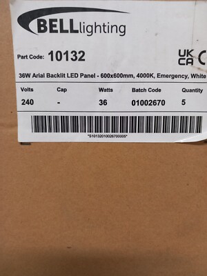  Bell Lighting 36W Arial LED Panel, Notfall 10132 (600 × 600). 16 verfügbar