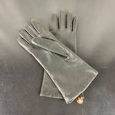 Vintage Aris Black Leather Gloves Women's Size 7 Acrylic Lined - New With Tag