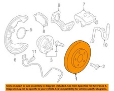 GM OEM 2017 ATS Front Suspension Brake Components-Rotor 23495617
