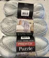 Premier Puzzle Yarn 3 Pk Color Jacks Grey 782.5 Yds 23 Oz Bulky 5