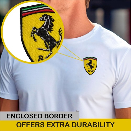 Pack of 3 Ferrari Logo Crest Iron On Patch - Sew Patch - Crest Embroidered Patch - Bild 4 von 7