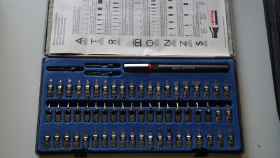 Original rOtring Graphos-Set 64-teilig mit Anleitung NEUE FEDERN