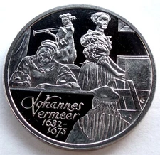 NETHERLANDS 1 ECU 1996 UNC X#211 Scene From Painting By Johannes Vermeer. M3.2