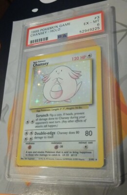 1999 Pokemon Game Base Set Chansey Holo #3 PSA 6 EX-MT | eBay