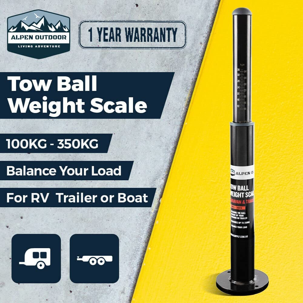 Alpen Outdoor Caravan Tow Ball Weight Scale for Towing Caravan Trailer