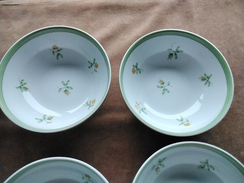 6 M&S MARKS AND SPENCER YELLOW ROSE 6" 15 Cms CEREAL Soup BOWLS Dessert Porridge - Picture 5 of 10