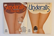 Vintage Slenderalls Underalls A-B Control Top Nylons Pantyhose Beige Suntan