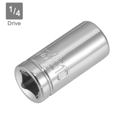 Uxcell 6pcs 1/2 Drive 6 Points Socket 16mm CR-V Metric Shallow Socket, Silver Green