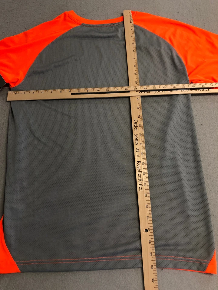 Camisa Everlast Juvenil Niño Extra Grande 18/20 Naranja/Gris Manga Corta Camiseta Lisa Foto 4 de 4