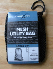 Drawstring Mesh Utility Bag for Laundry, Sports Many Uses Large 25X 30" Green