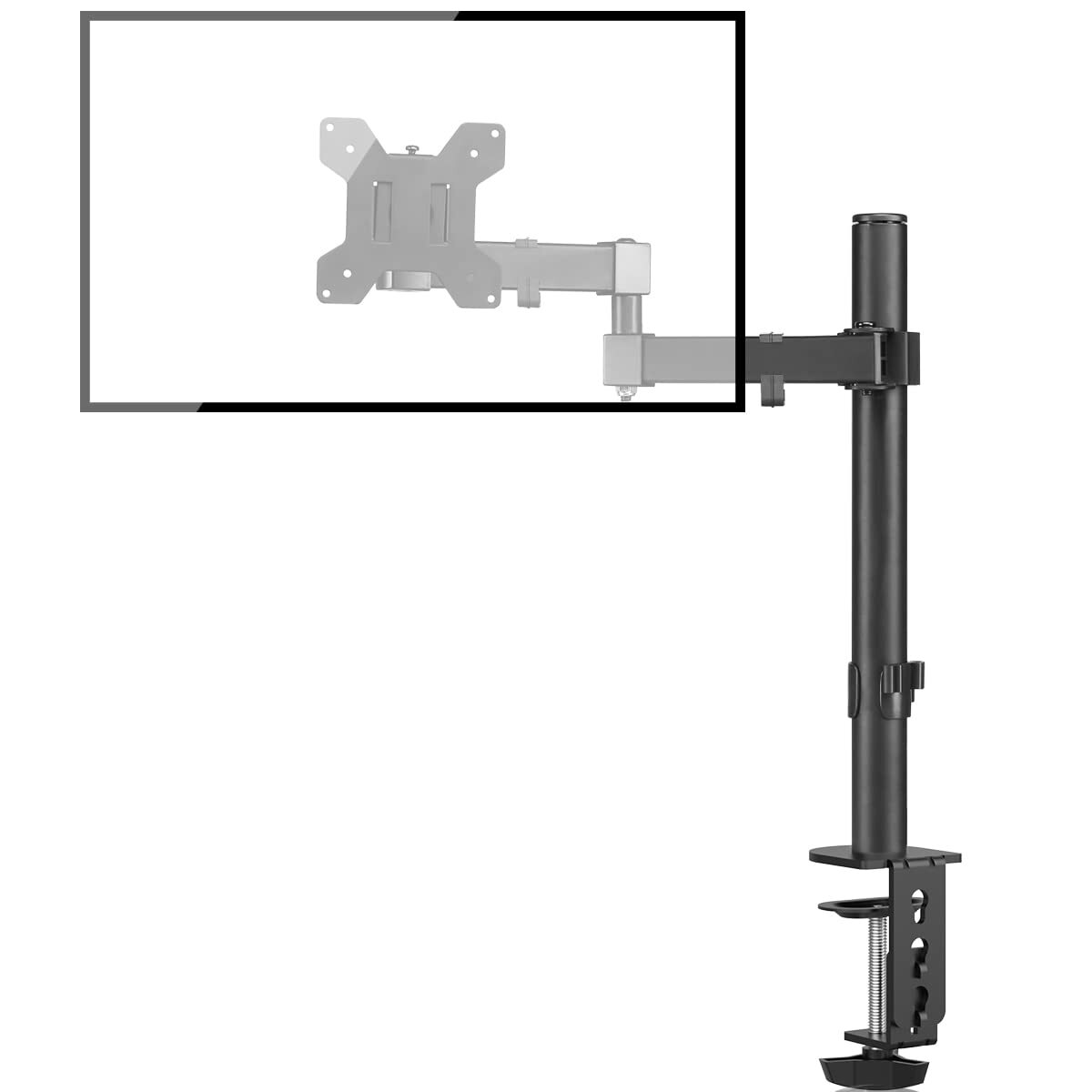 Monitor Mount Single Fully Adjustable Arm Fits One Screen 13-32 inch 22lbs