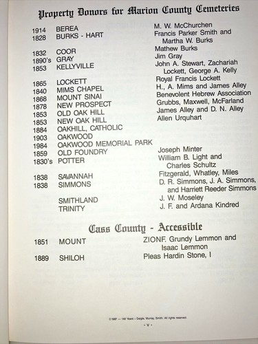 140 Years of Interment Burial Cemetery Record Data Marion County Texas 1987 - Picture 6 of 11
